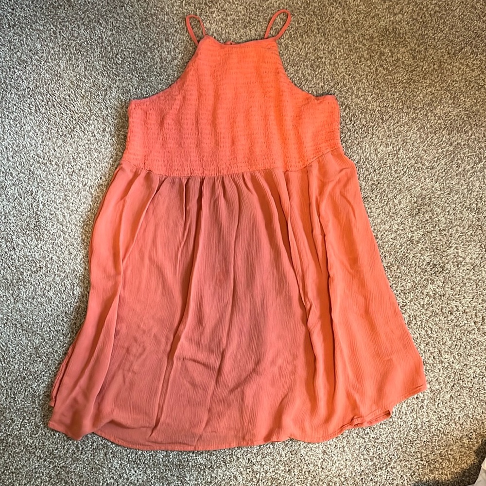 Coral colored sun dress
